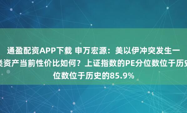 通盈配资APP下载 申万宏源：美以伊冲突发生一个月，大类资产当前性价比如何？上证指数的PE分位数位于历史的85.9%